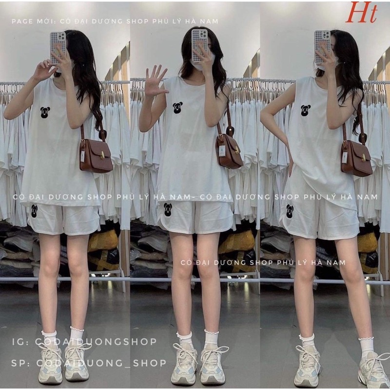 Bộ tanktop gấu X kèm bra HT12
