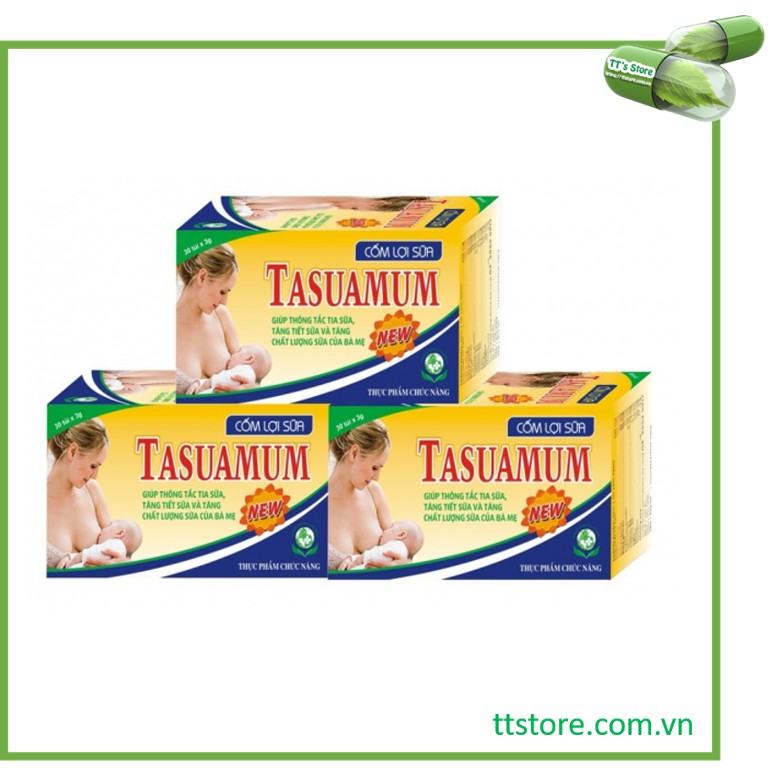 Cốm lợi sữa TASUAMUM Gold (Hộp 20 túi, 40 túi) [Tasuamom, tasumum, tasumom]