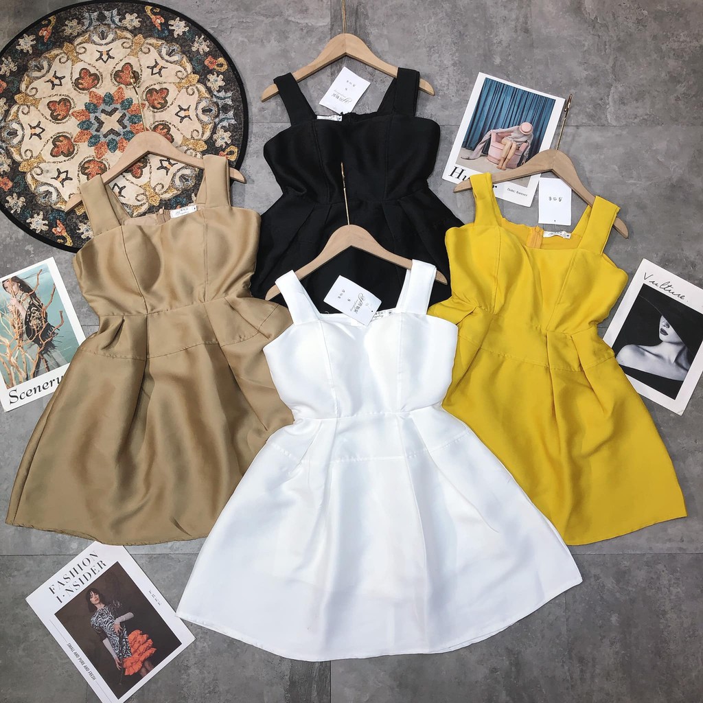 [Mã SKAMA06 giảm 8% tối đa 50K đơn 250K] VÁY 2 dây DÁNG XÒE ĐỆM NGỰC (kèm ảnh thật,video) | BigBuy360 - bigbuy360.vn