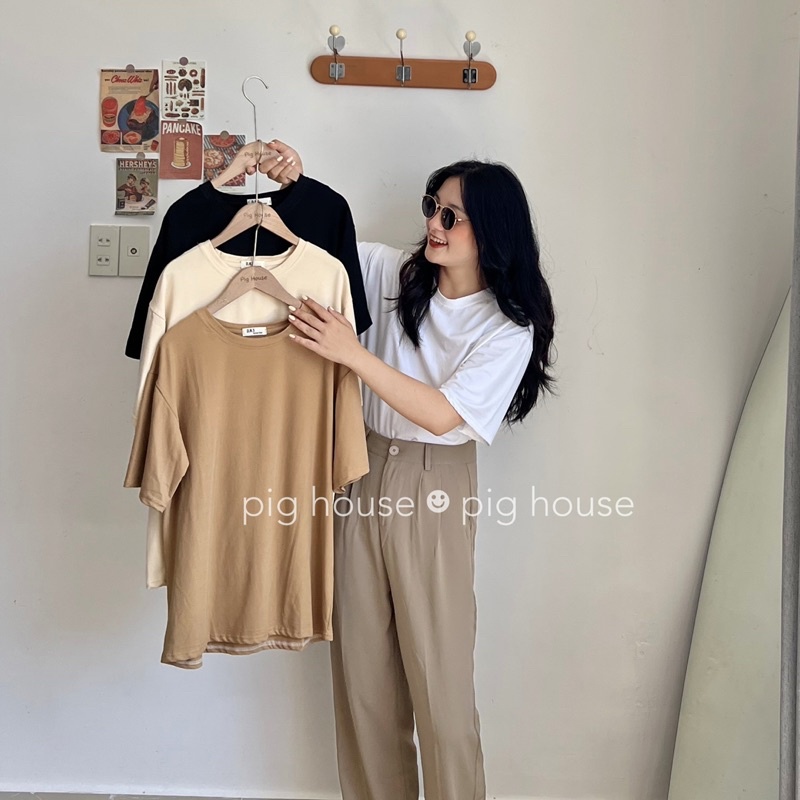 Áo phông nữ trơn mặt tăm DNS chất mát ( Ảnh thật )