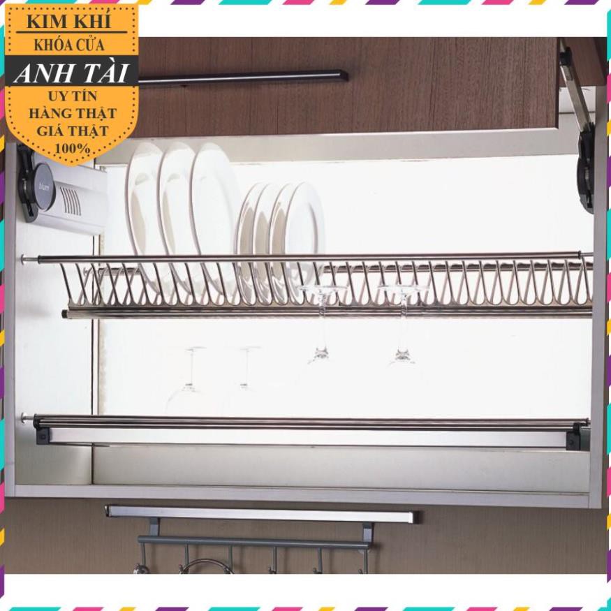 Giá để bát đĩa cố định dạng chữ V cao cấp lắp tủ bếp Inox 304 2 tầng- 3 tầng