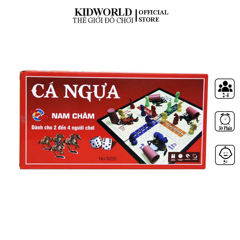 Bộ Cờ Cá Ngựa Nam Châm Cỡ Lớn 32x32CM Cho Nhóm 2-4 Người Chơi