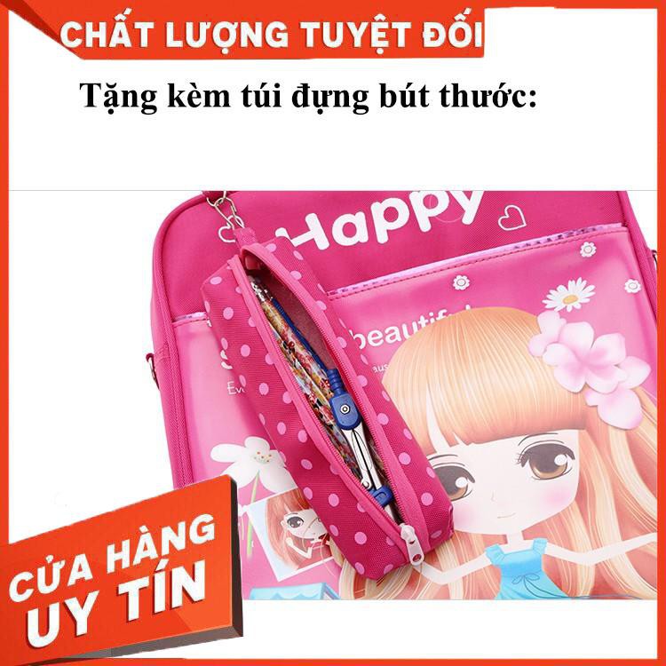 Balo cho bé in hoạt hình chất liệu vải dù Cặp sách đựng tập vở học sinh cấp mẫu giáo và tiểu học