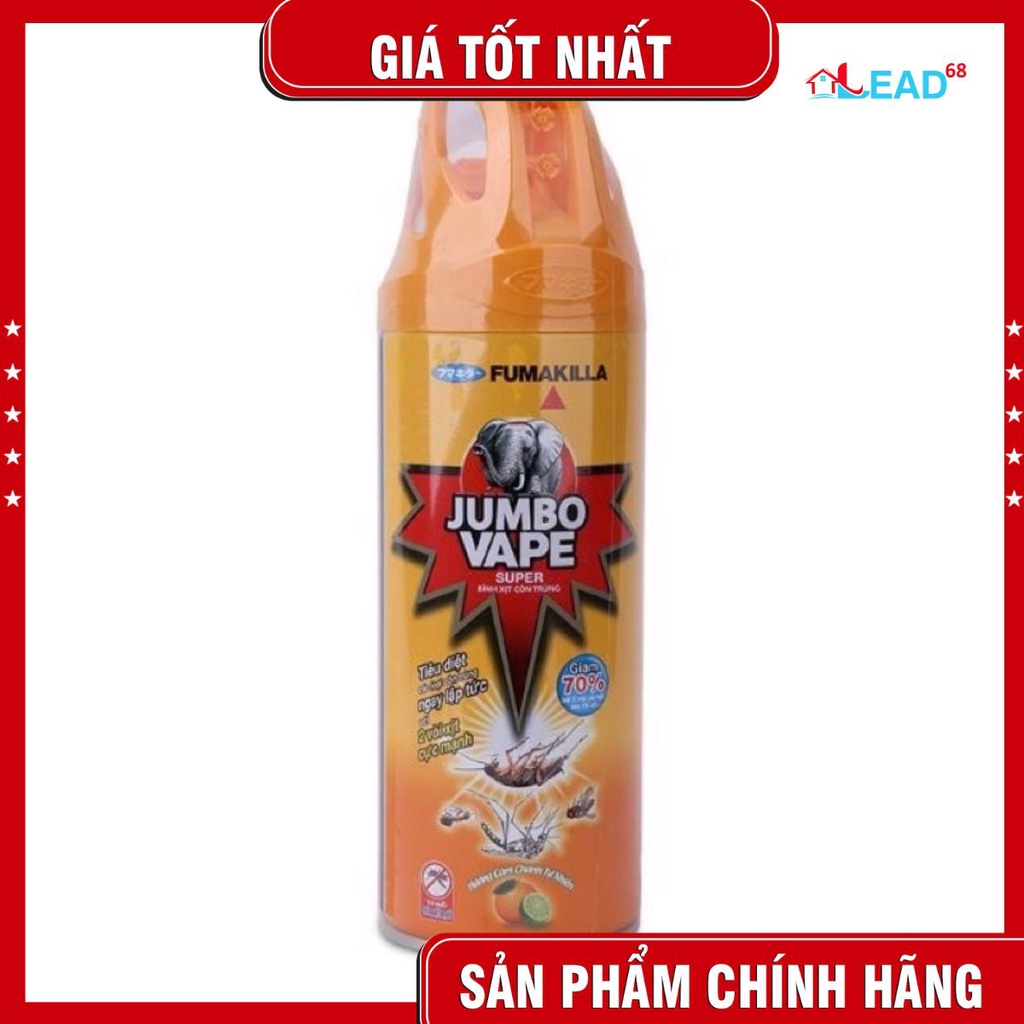 Bình xịt muỗi Jumbo hương cam chanh ,sịt mạnh ,an toàn