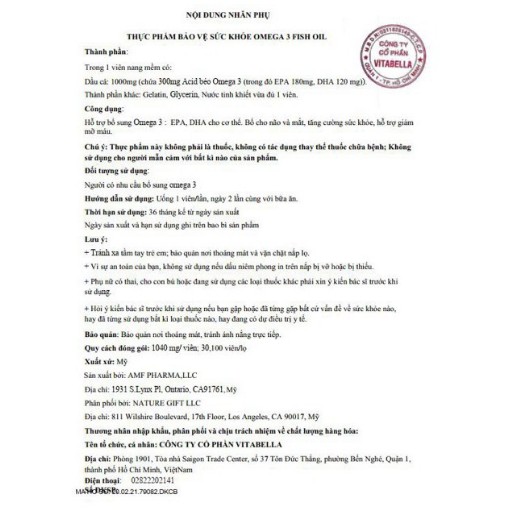 [NHẬP KHẨU MỸ] Viên dầu cá Nature Gift Omega 369 Fish Oil (Hộp 100v) - Hỗ trợ giảm mỡ máu. Tốt cho não, mắt, tim mạch | Thế Giới Skin Care