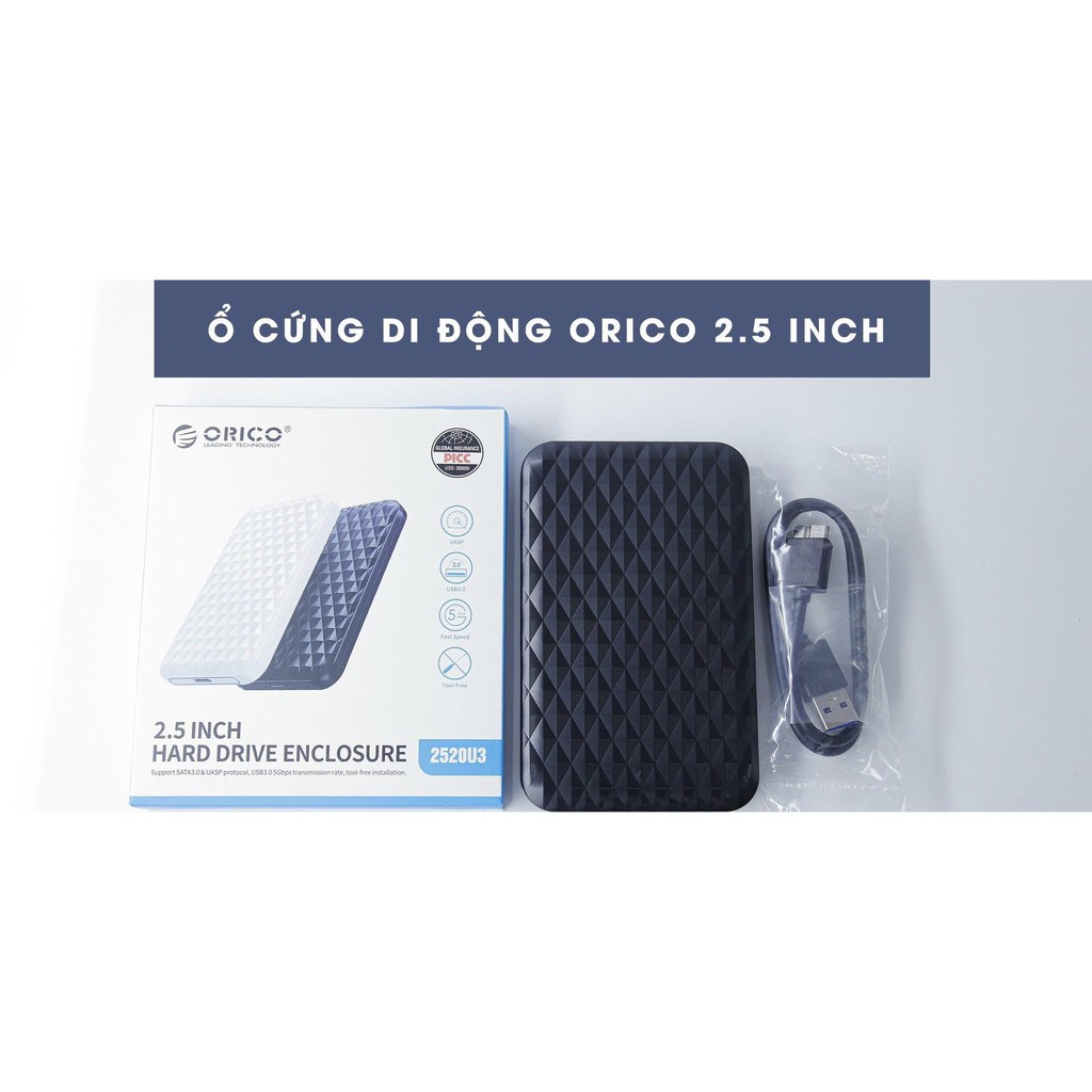 Hộp ổ cứng 2.5" SSD/HDD SATA 3 USB 3.0 ORICO 2520U3 | BigBuy360 - bigbuy360.vn