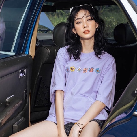 Áo Thun BOO Unisex Dáng Oversize Vải Cotton Cao Cấp Họa Tiết Hoa Nhảy BOOLAAB