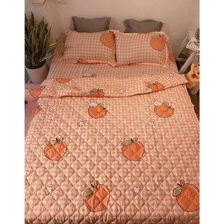 Bộ Chăn Ga Gối Cotton Poly Quả Đào Cam ( 3 Món , 4 Món , 5 Món ) By. C.A Decor Store