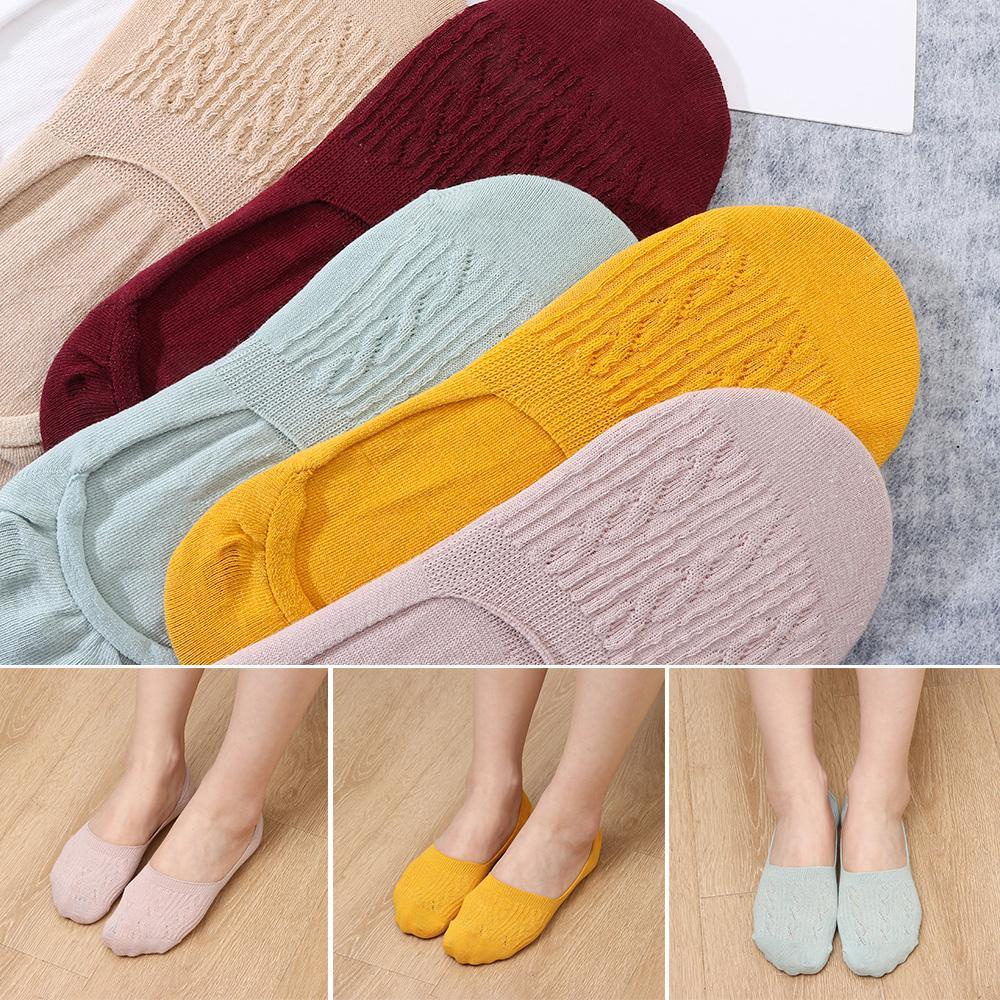 NIUYOU Tất Cotton Cổ Thuyền Chống Trượt