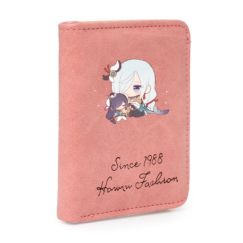 Ví ngắn hồng đen cầm tay in hình Chu Chí Hâm GIA TỘC TF idol cpop hoa ngữ unisex cá tính