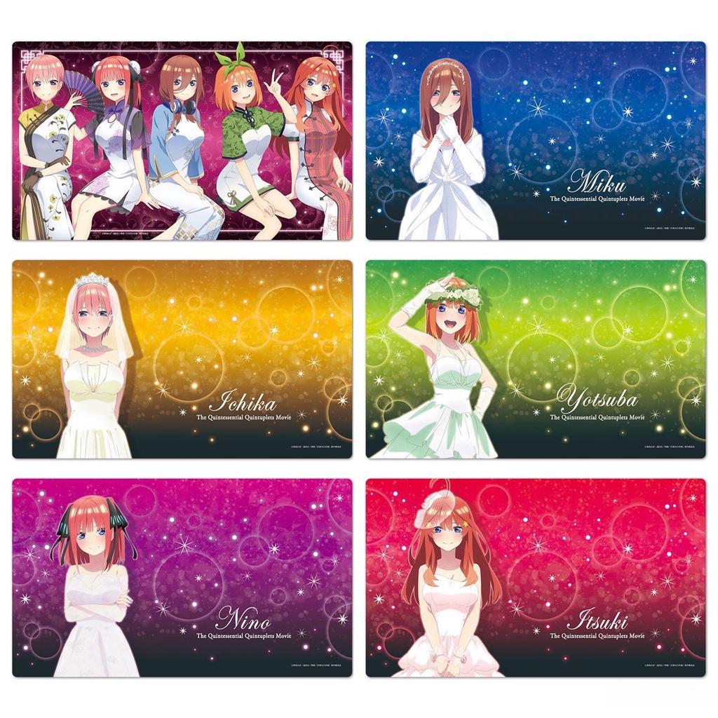 ( Váy Cưới ) Miếng di chuột in hình Gotoubun No Hanayome Nhà Có 5 Nàng Dâu kê lót chuột tiện lợi