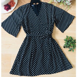 [niceshop1] Jump chấm bi đen giả đầm