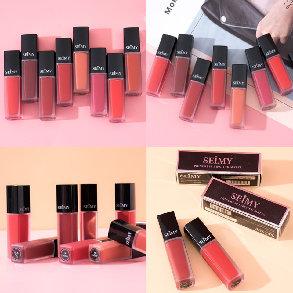 Son kem lì Seimy - Princess Lipstick Matte - Son thiên nhiên an toàn cho bà bầu, kháng nước, nhiều dưỡng