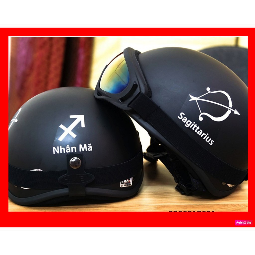 Nón bảo hiểm 1/2 nửa đầu Mẫu ngẫu nhiên T