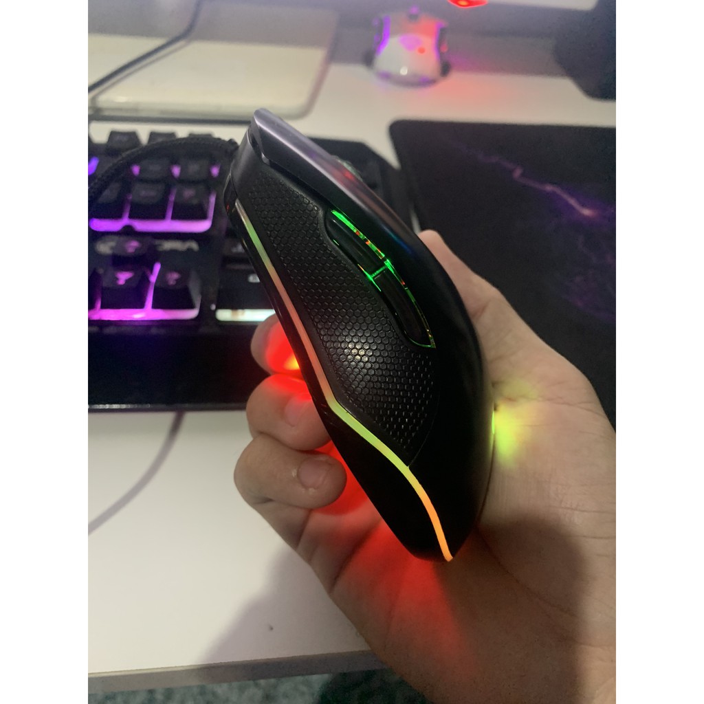 CHUỘT GAMING SIMETECH X7 LED RGB - Hàng thanh lý phòng nét sử dụng vài tháng còn rất mới