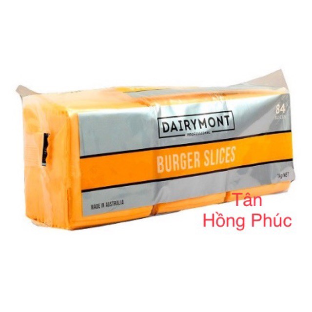 Phô mai Cheddar Cam Burger Dairymont Pháp 10g/lát