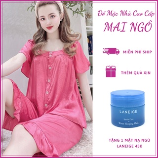 Đồ Bộ Lửng Ở Nhà Nữ Chất Lụa/Lanh/Tole - Bộ Quần Áo Ngủ Nữ Tay Cánh Tiên Mặc Mùa Hè, Bảng Màu Sang Chảnh,  MAI NGÔ
