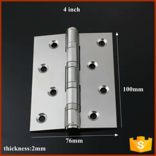 (GIÁ HỦY DIỆT) BẢN LỀ LÁ INOX 100MM X 2.5MM