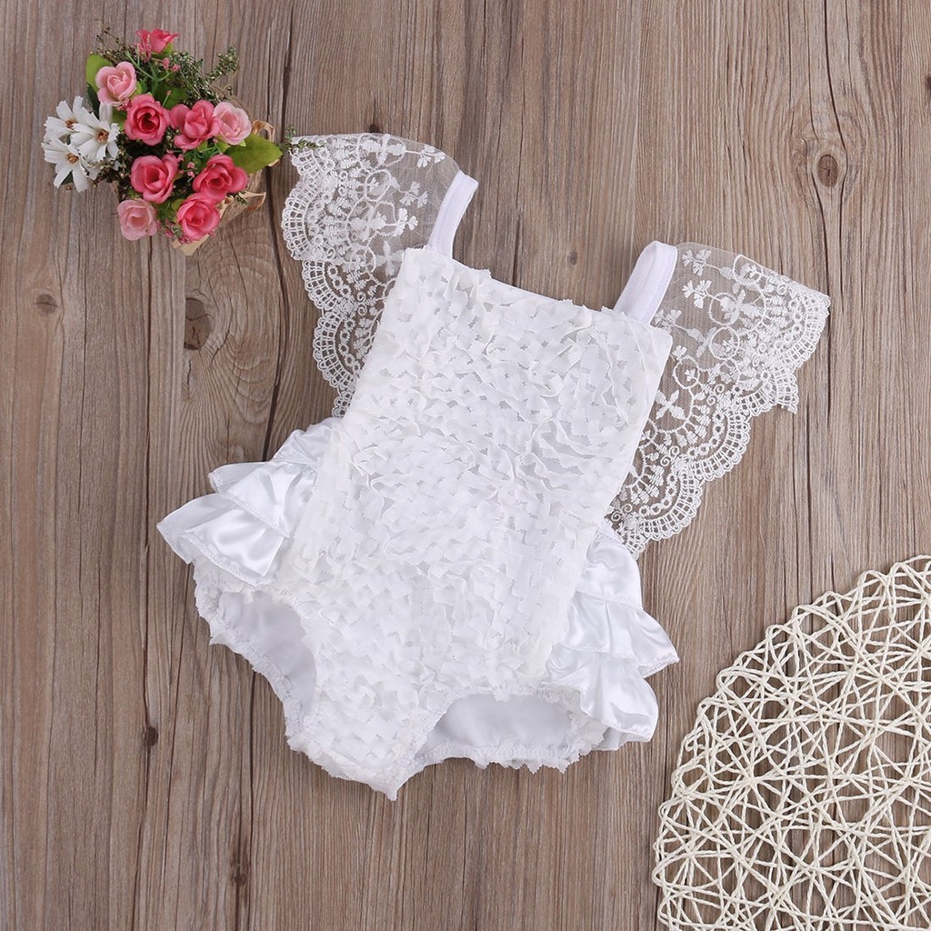 ღ♛ღInfant Baby Girl Clothes Lace Floral Bodysuit Romper Cake Sunsuit Outfits 0-18M