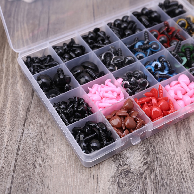 Bộ 460 Con Mắt Nhựa Mềm Nhiều Màu Sắc Dùng Làm Đồ Chơi Búp Bê Amigurumi DIY