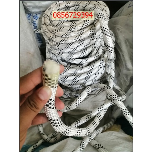 Dây dù tết cứu sinh, dây thừng chịu lực, Dành cho thợ lăn sơn, lính cứu hộ (dk 14mm, 16mm 18mm) bán theo mét dài