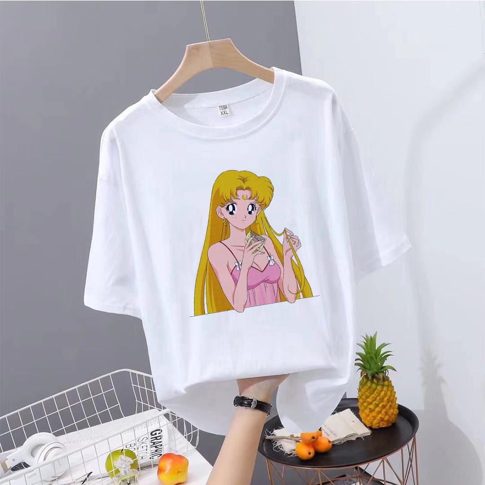 Áo Thun Tay Ngắn Cosplay 3d Hình Thủy Thủ Mặt Trăng