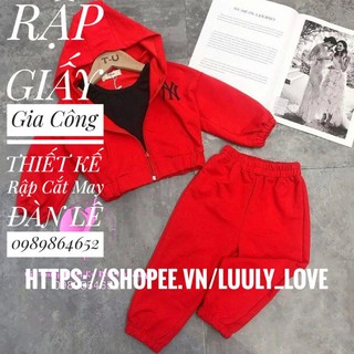 TT930 Rập giấy cắt may sét thu đông cho bé gái(1-12t)