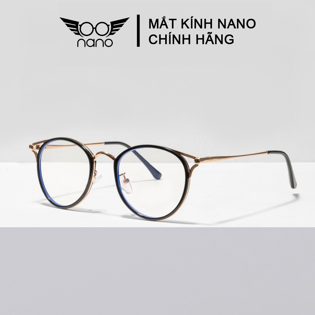 Gọng kính cận nữ mắt mèo dễ thương NANO 90029 màu sắc thời trang chính hãng chống tia UV phong cách Hàn Quốc