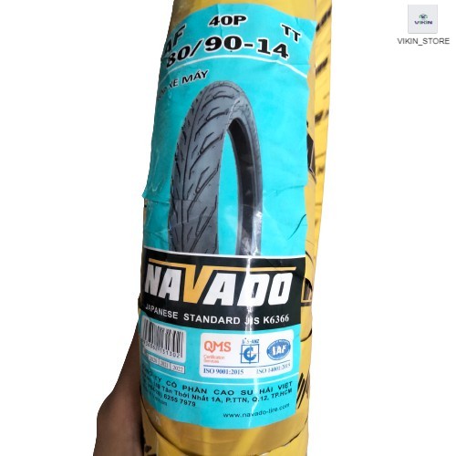 Vỏ xe AirBlade-Vision,Loại Có Ruột, Bánh Trước thông số 80-90-14 40P và Bánh Sau 90-90-14 46P Navado