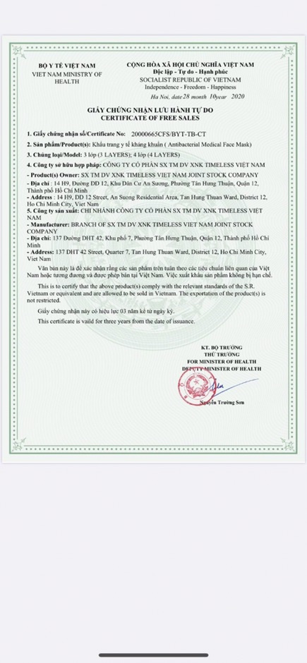 Hộp 50 cái Khẩu Trang Y Tế 4 Lớp Kháng Khuẩn TIMLESS VN  Nhiều Màu Xám Hồng Trắng Xanh