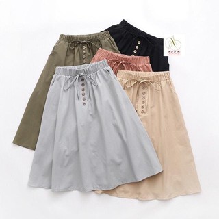#625 Chân váy xoè thô chữ A dáng midi qua gối hàng Quảng Châu l1