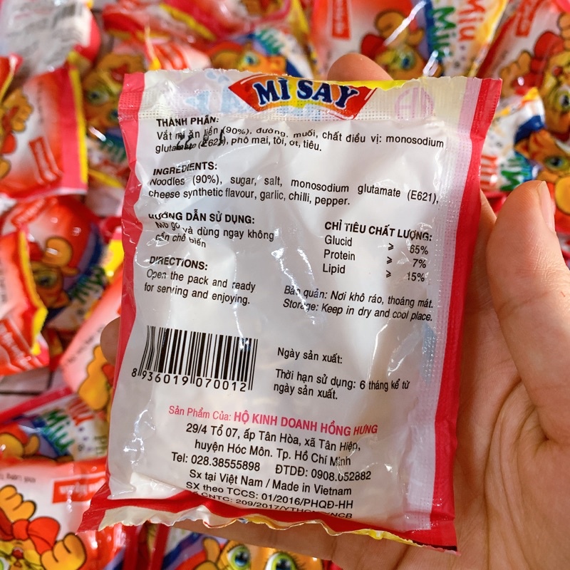 Mì Tôm Trẻ Em Miu Miu Phô Mai Gói 20g Dùng Thử