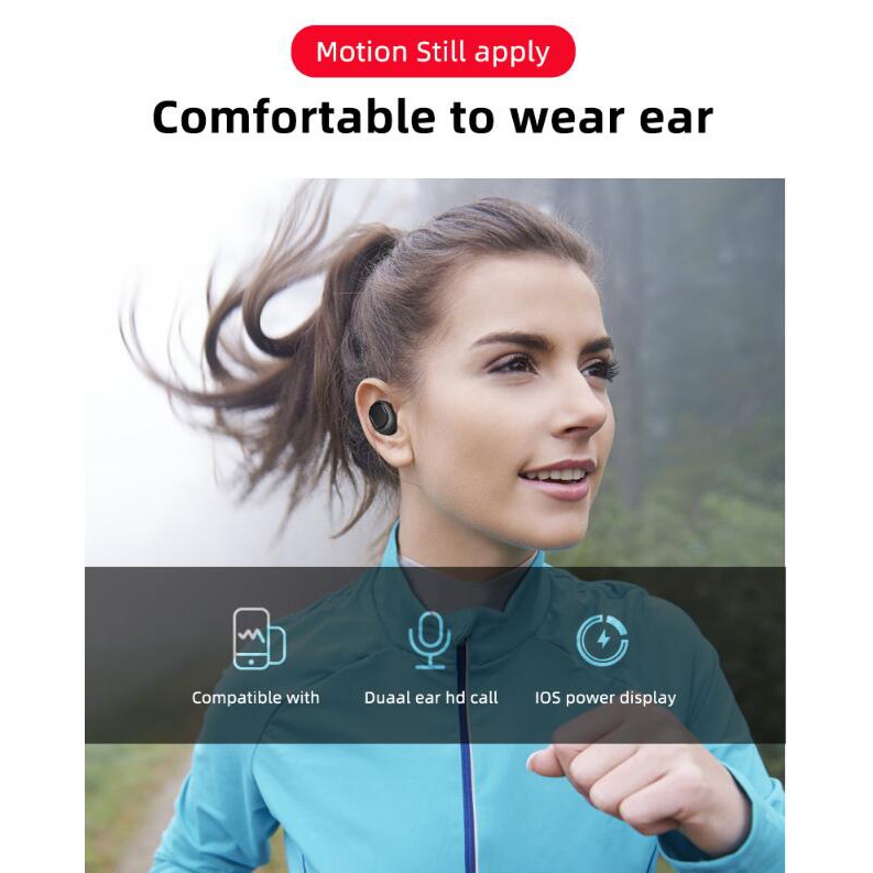 Tai nghe Bluetooth M1 TWS nhét tai không dây nhét tai 2 bên kèm mic