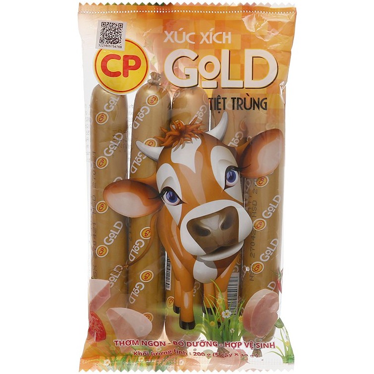 Xúc xích heo / bò tiệt trùng C.P gói 200g