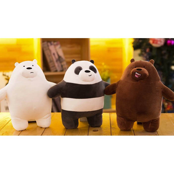 Mô hình gấu nhồi bông We Bare Bears độc đáo và dễ thương