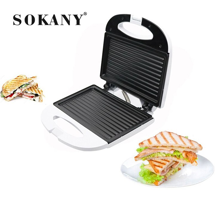 Máy Nướng Bánh Hotdog Sandwich Tại Nhà, Máy Làm Bánh Sokany 750W