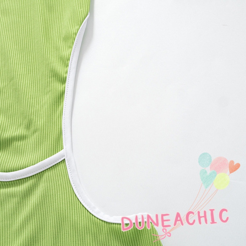 Đầm DUNEA tay ngắn cổ tròn dáng ôm thiết kế đơn giản thời trang dành cho nữ