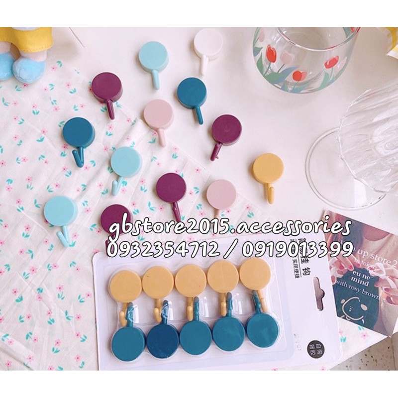 😍 ( Hàng xịn giá rẻ ) Móc dán tường treo vật dụng linh tinh/ quần áo màu Pastel dễ thương ( giao màu ngẫu nhiên )