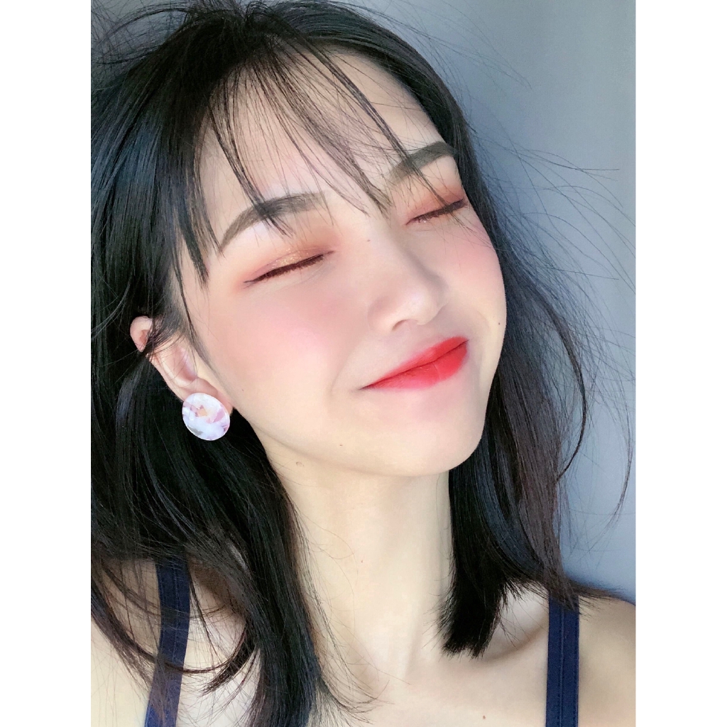 Earrings female cubes retro style