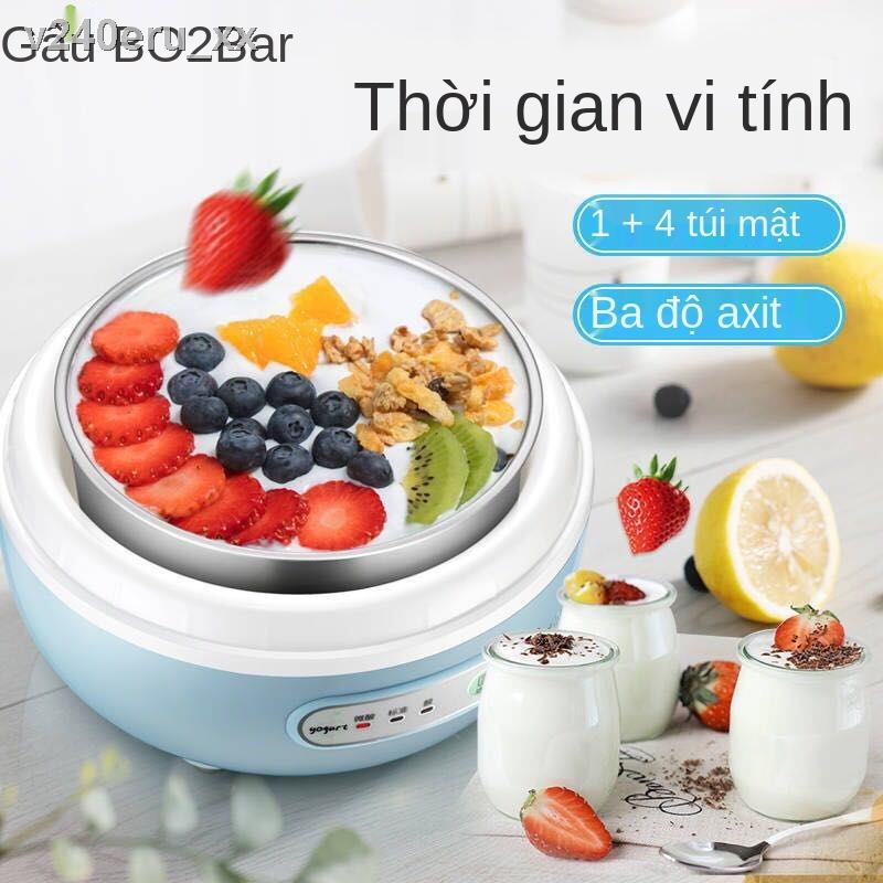 Máy làm sữa chua Bear lên men tự động hộ gia đình nhỏ bằng thép không gỉ 304 công suất lớn ký túc xá lười biếng