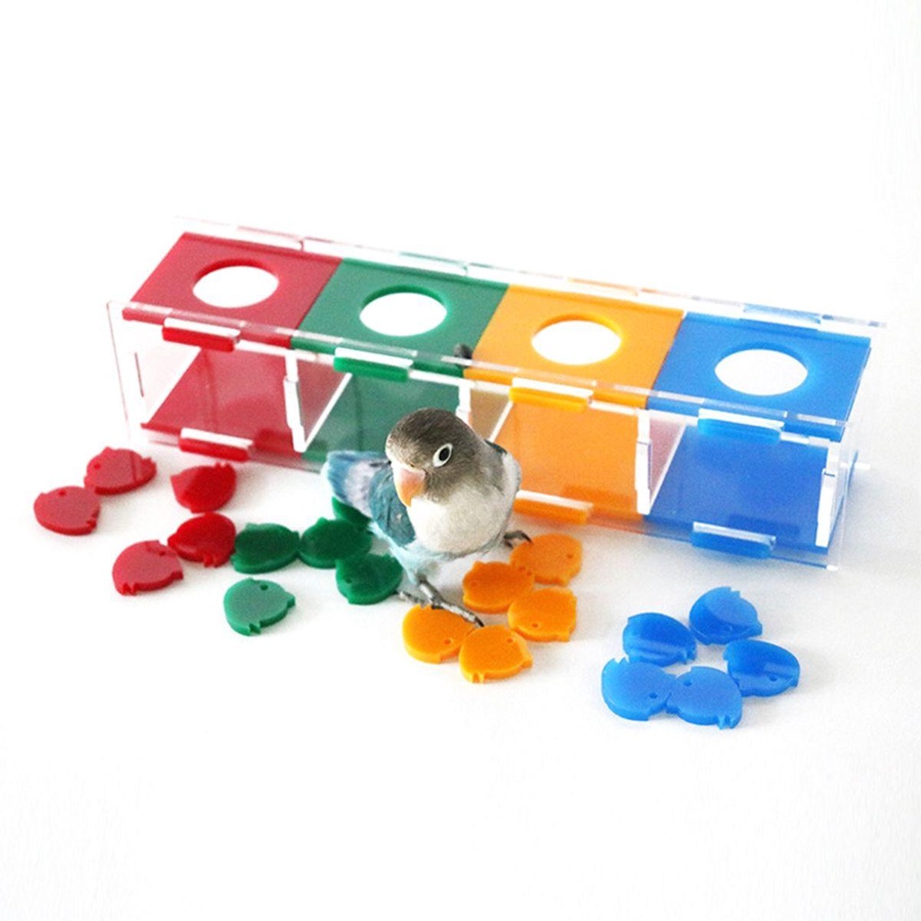 Đồ Chơi Xếp Hình Tương Tác Thú Vị Hỗ Trợ Huấn Luyện Chim Cảnh