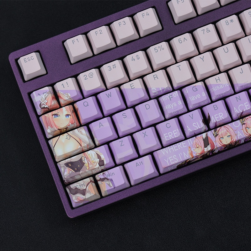 Elysia Keycaps OEM Profile Honkai Impact 3 Anime PBT Dye Sub Bàn phím cơ học Keycap