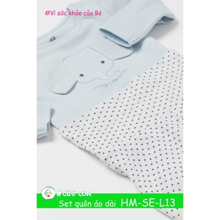 Set quần áo dài Voi con H&M UK Auth