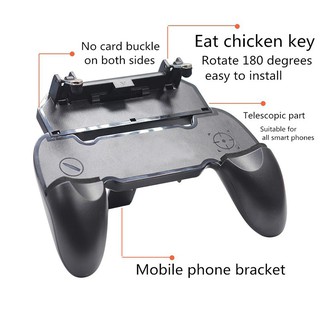 W10  Mobile Game Trigger Fire Button Handle Grip Shooter Controller PUBG W10