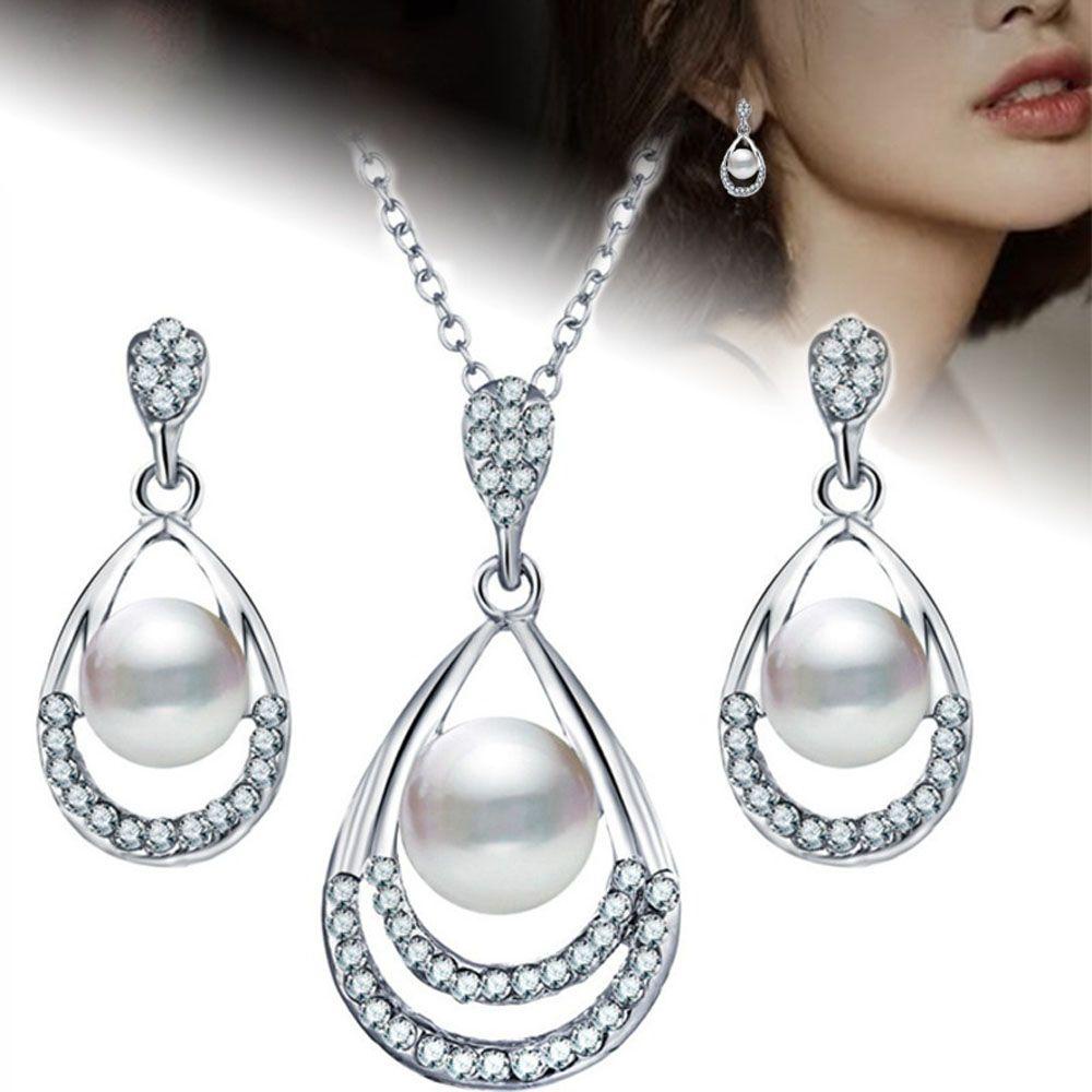 SOMEDAYZL Vòng cổ Đính Đá Hình Giọt Nước Kiểu Dáng Sang Trọng Cho Nữ