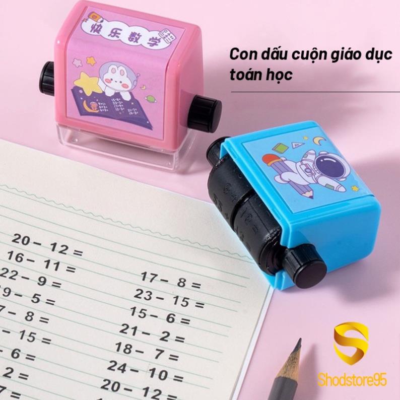 Máy in con lăn tạo phép tính cộng trừ,máy tạo phép tính đơn giản ra bài tập cho bé học toán
