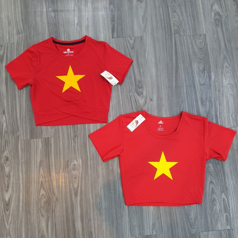 áo crotop cờ đỏ sao vàng