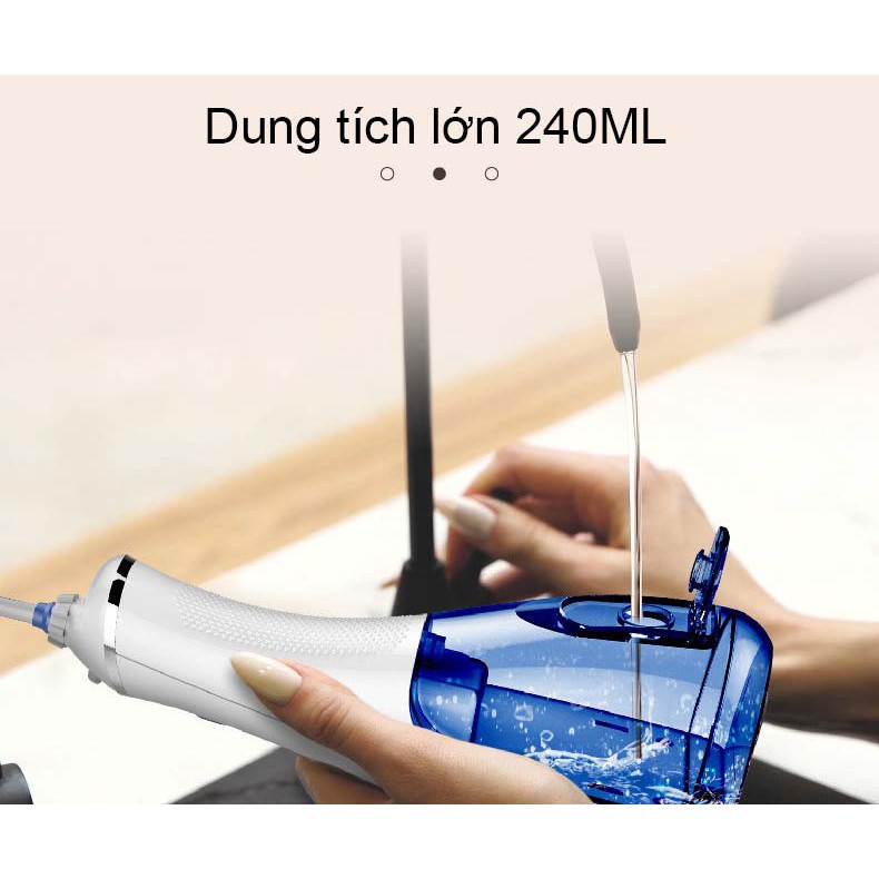 Máy Tăm Nước Cầm Tay WaterPulse V400 Plus loại bỏ những mảng bám, cao răng,