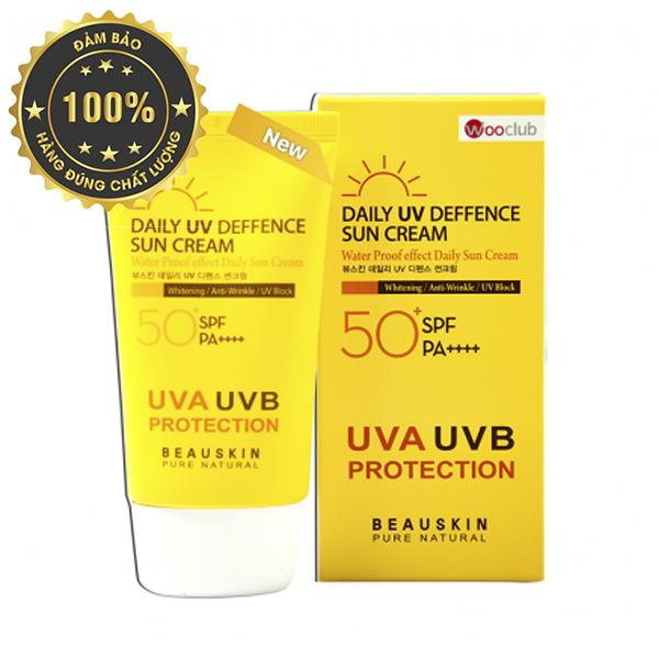 Kem chống nắng kiềm dầu, nâng tông Beauskin Daily Deffence Sun Cream SPF 50+ PA++++