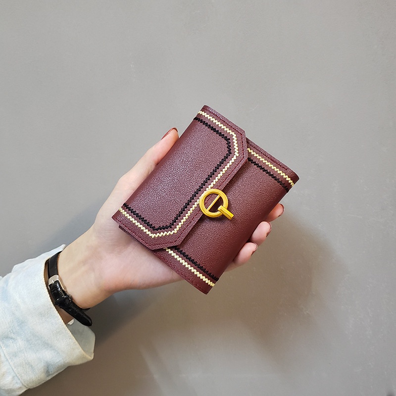 Ví Da Gập Ba Phong Cách Hàn Quốc Cho Nữ